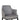 Close-up of the Simone dark grey dining chair backrest, armrest stitching and padded seat