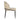 Side view of the Malcolm light brown dining chair showing the black metal band around the back