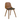 Brooks walnut dining chairs at a round wooden dining table against a deep burgundy wall