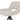 Close-up of the light brown Matera SH75 counter stool seat with textured fabric and open back cut-out