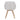Rear view of the Odille dining chair showing the beige upholstered back with vertical seam and wooden legs