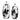 แจกัน [FL] Black and White Vase B