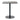 โต๊ะคาเฟ่[MO] Atticus L70 Cafe Table Dark Ash (Matte Black)