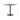 โต๊ะคาเฟ่[MO] Atticus L70 Cafe Table Dark Ash (Matte Black)