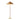 Lyden wickerwork floor lamp with woven rattan-look conical shade, brown wrapped stem and brass-tone base