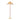 Lyden floor lamp with colourful patterned conical shade, brown leather-look wrapped stem and brass-tone round base