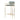 Grey Paisley bar stool from a rear three-quarter angle with gold-tone footrest bars
