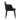Side view of the Simone black dining chair showing the armrest profile and slim legs