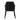 Rear view of the Simone black dining chair with upholstered back and flared arms