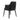 Simone black dining chair from a rear three-quarter angle showing the curved back and armrests