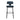 เก้าอี้เคาน์เตอร์ [SW] Madera Counter Stool SH75 Blue (Black Leg)