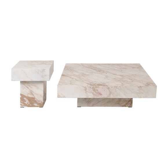 โต๊ะกลาง square coffee table siena gold matte in luxury room